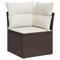 vidaXL Súprava záhradných pohoviek 6 ks Hnedá Poly Ratan