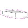 vidaXL Posteľový rám s úložným priestorom Voskovo hnedá 75 x 190 cm