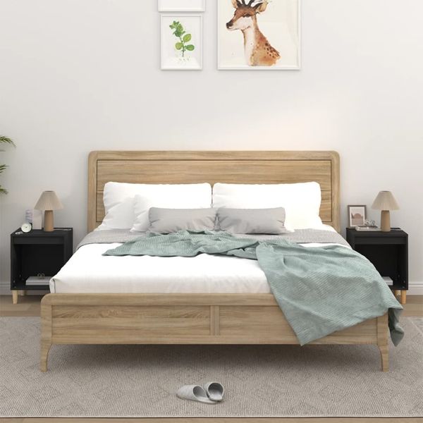 vidaXL Nočné stolíky 2 ks čierne 40x35x50 cm