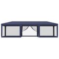 vidaXL Párty stan s 8 sieťkovanými bočnými stenami modrý 9x4 m HDPE