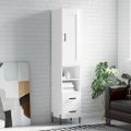 vidaXL Vysoká skrinka biela 34,5x34x180 cm spracované drevo