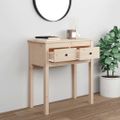 vidaXL Konzolový stolík 70x35x75 cm masívne borovicové drevo