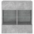 vidaXL TV nástenná skrinka s LED svetlami betónovo sivá 58,5x30x60,5cm