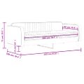 vidaXL Denná posteľ s matracom ružová 90x200 cm zamat