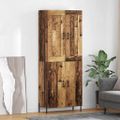 vidaXL Highboard 2 ks Staré drevo 69,5 x 34 x 180 cm Kompozitné drevo