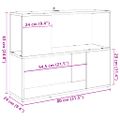 vidaXL skrinka na knihy/priehradka Artisan Dub 80x24x63 cm
