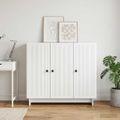 vidaXL Servírovacia skriňa Biela 89 x 34,5 x 80 cm Kompozitné drevo