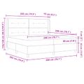 vidaXL Posteľ s pružinovým rámom Čierna 200 x 200 cm Zamat