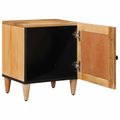 vidaXL Nočný stolík Prírodná 40 x 33,5 x 46 cm Masívne mango drevo