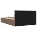 vidaXL Hydraulický posteľný rám+úložný priestor, LED, látka 120x200 cm