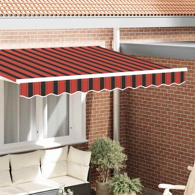 vidaXL Nahrádzajúci lem markízy Oranžová / Čierna / Žltá 3,5 m Polyester
