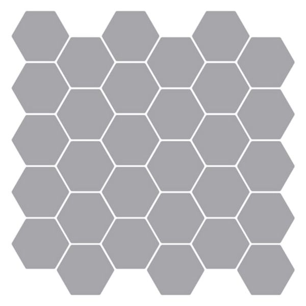 vidaXL Hexagónová dlažba 50 pcs Sivá 30 x 30 cm Polyuretán a PET