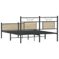 vidaXL Posteľný rám bez matraca dub sonoma 140x190 cm kompozitné drevo