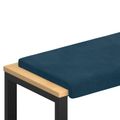 vidaXL Vankúš na lavičku Zamat Modrá Hĺbka 35 cm