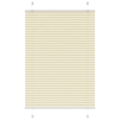 vidaXL plisovaná roleta krémová 90x150 cm Šírka látky 89,4 cm