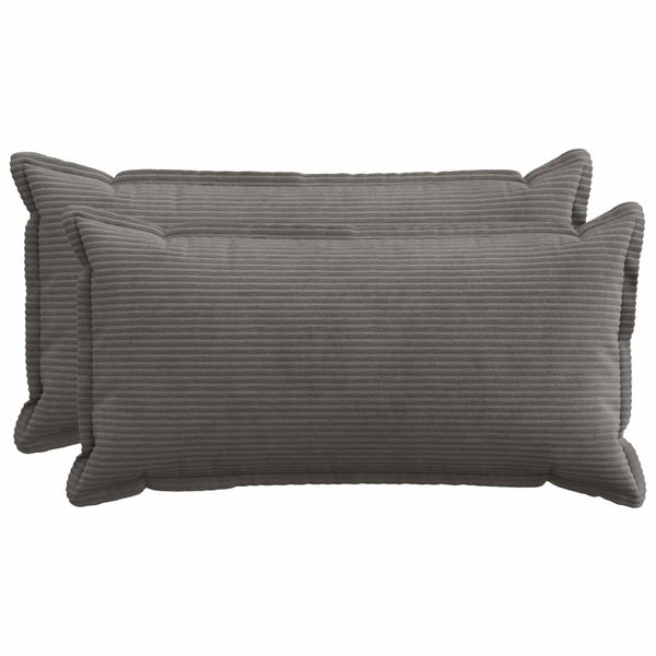 vidaXL Poťah na podložku 2 ks HOUTEN Tmavosivá 40 x 80 cm manšestr