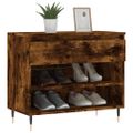 vidaXL Botník dymový dub 70x36x60 cm spracované drevo