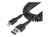 Odolný USB Lightning kábel - kábel Lightning - USB s kolíkmi (samec) na Lightning s kolíkmi (samec) - 50 cm - čierna - svinutý