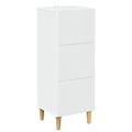 vidaXL Zásuvkový kabinet Biela 33 x 34,5 x 90 cm Kompozitné drevo
