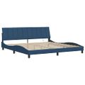 vidaXL Rám postele bez matraca Hanko modrá 200x200 cm látka