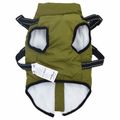 vidaXL Psí kabát Armádna zelená L40 Flís a polyester