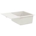 vidaXL Drez Biela 620 x 500 mm 80% Kvárc a 20% Živica