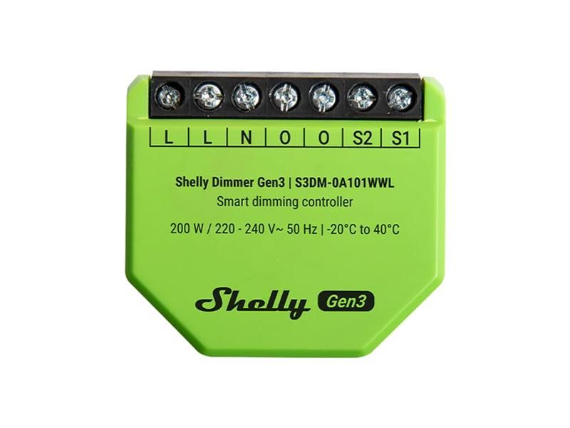 Smart ovládač osvetlenia SHELLY Dimmer Gen3 WiFi