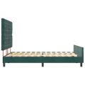 vidaXL Posteľ s pružinovým rámom Tmavozelená 140 x 190 cm Zamat