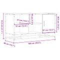 vidaXL Lavica na topánky hnedý dub 100x40x53,5cm kompozitné drevo+kov