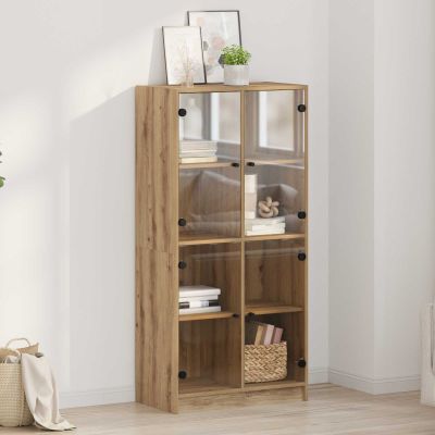 vidaXL Highboard Remeselný dub 68 x 37 x 142 cm Kompozitné drevo