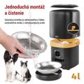 GoSmart dávkovač krmiva Pet Care s kamerou, 4 l, čierny, Wi-Fi