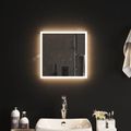 vidaXL Zrkadlo do kúpeľne s LED Priehľadná 40 x 40 cm tvrdené sklo
