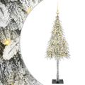 vidaXL Vianočný stromček s 150 LED-i Biela 120 cm PE a oceľ