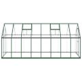 vidaXL Skleník so základovým rámom zelený 445x169x195 cm hliník