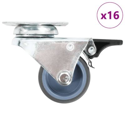 vidaXL Dvojité otočné kolieska 16 ks, 50 mm