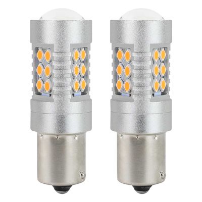 Žiarovky LED CANBUS 3030 24SMD 1156 BAU15S PY21W Amber 12V/24V