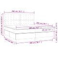 vidaXL Posteľ boxsping s matracom a LED čierna 200x200 cm látka