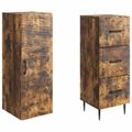vidaXL Sada skríň 2 ks 33 x 34,5 x 90 cm Kompozitné drevo Dymový dub