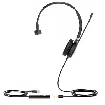 Yealink UH36 Mono náhladová súprava na jedno ucho s 3.5mm jack - USB konektory pre Teams