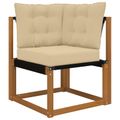 vidaXL Vankúš na vonkajšiu pohovku Polyester Béžová 50,5 x 50,5 cm