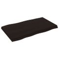 vidaXL Stolová doska tmavohnedá 100x60x(2-6)cm ošetrený masív hrany
