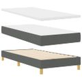 vidaXL LED box s pružinami s LED pásikmi Tmavo šedá 100 x 200 cm látka