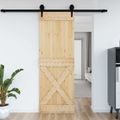 vidaXL Dvere NARVIK 80 x 210 cm Masívne borovicové drevo (neupravené)