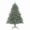 vidaXL Umelý vianočný stromček Zelená 240 cm PVC, plast a oceľ