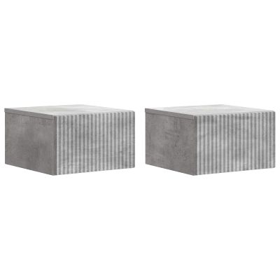 vidaXL Nástenná nočná skrinka 2 pcs Betónovo sivá 33 x 34,5 x 20 cm
