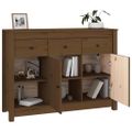 vidaXL Komoda medovo-hnedá 100x35x74 cm masívne borovicové drevo