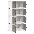 vidaXL stohovateľný úložný box kolesami 4poschodový 75L 64x40x141,5 cm