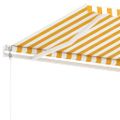 vidaXL Samostatne stojaca automatická markíza 500x300 cm žlto-biela