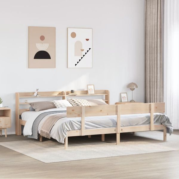 vidaXL Posteľ bez matraca 180x200 cm masívna borovica
