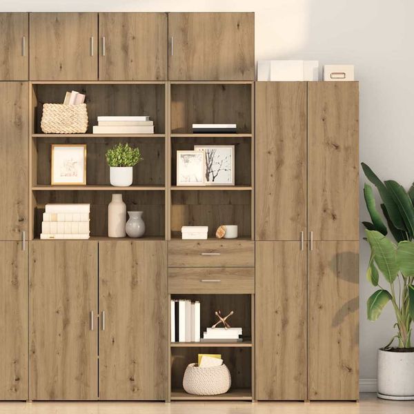 vidaXL Highboard Remeselný dub 50 x 42,5 x 185 cm Kompozitné drevo